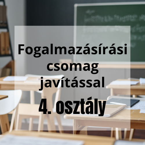 Fogalmazásírási csomag személyes javítással – 4. osztály