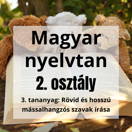 3. tananyag: Rövid és hosszú mássalhangzós szavak írása - 2. osztály